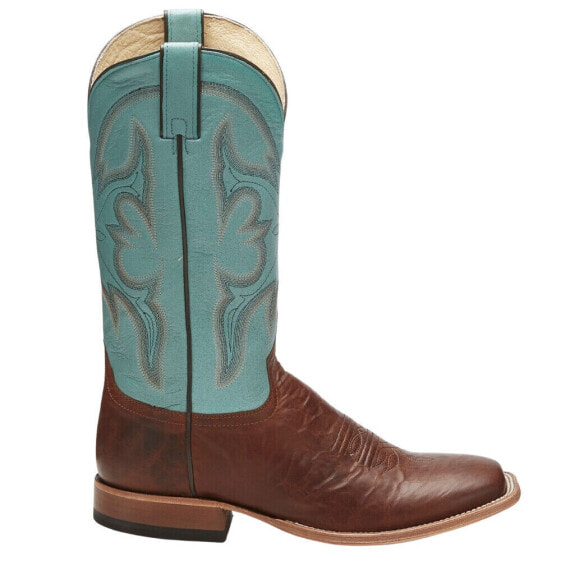 Tony Lama Sealy Square Toe Cowboy Mens Blue, Brown Casual Boots TL3002