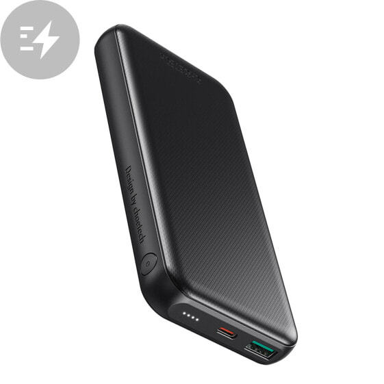 Внешний аккумулятор CHOETECH Lekki 10000mAh 18W QC PD USB/USB-C - Черный