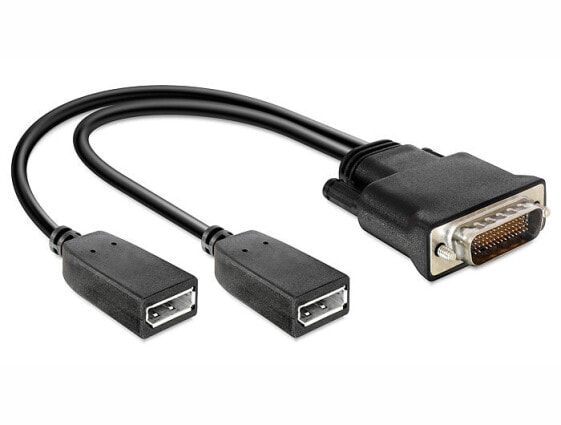 Delock 65354 - DMS - 2 x DisplayPort - Male - Female - Nickel - Black