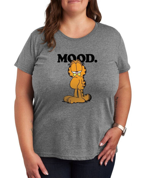 Air Waves Trendy Plus Size Garfield Graphic T-shirt