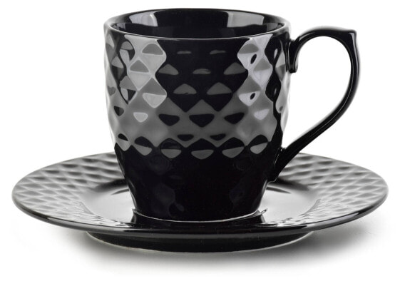 Tasse mit Untertasse DIAMENT BLACK