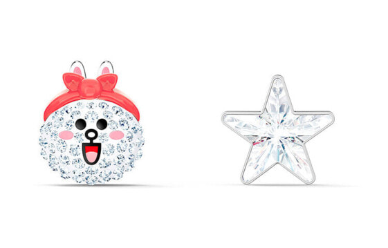 Swarovski 施华洛世奇 Line Friends瑜伽可妮兔耳钉 女款 白色 / Swarovski Line Friends Earning 5514435