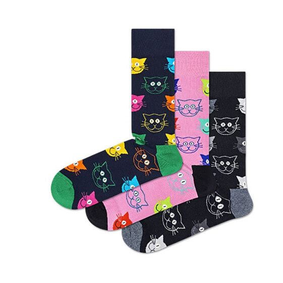 HAPPY SOCKS Mixed Cats Gift Set Half long socks 3 pairs