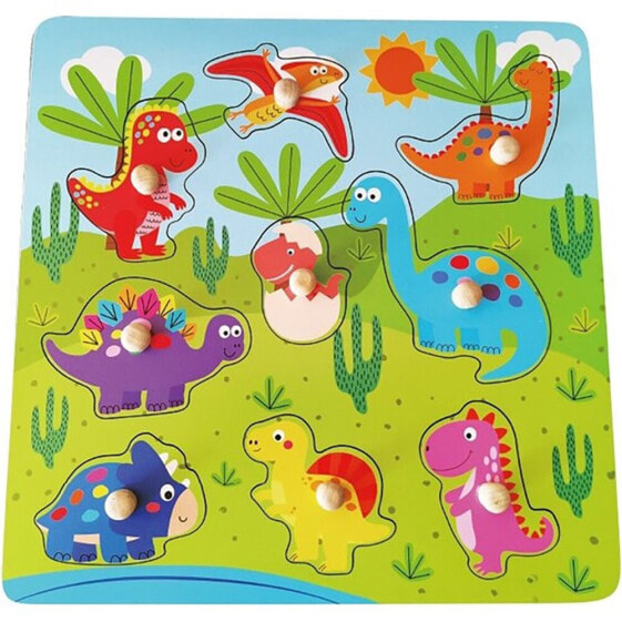 MULTIMARCA Wooden Panel 9 Nestable Dinos