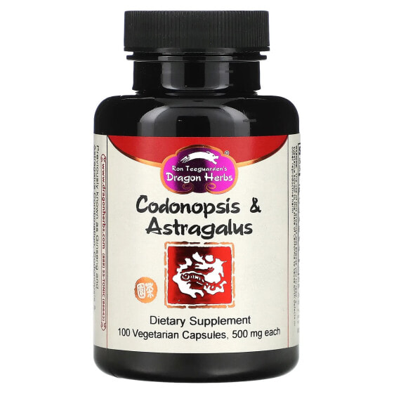 Травяные капсулы Codonopsis & Astragalus, 500 мг, 100 штук, Dragon Herbs