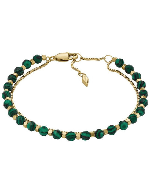 All Stacked Up Malachite Beaded Bracelet