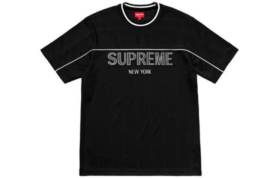 Supreme SS18 Dazzle Warm Up Top Black 球衣短袖T恤 男女同款 黑色 送礼推荐 / Топ Supreme SS18 Dazzle Warm Up Top Black T SUP-SS18-0011