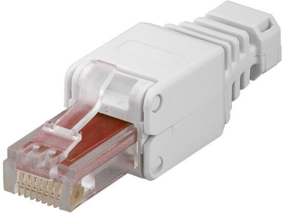 Wentronic Tool-free RJ45 Network Plug CAT 6 UTP Unshielded - RJ45 - White - Male - Straight - Plastic - Cat6