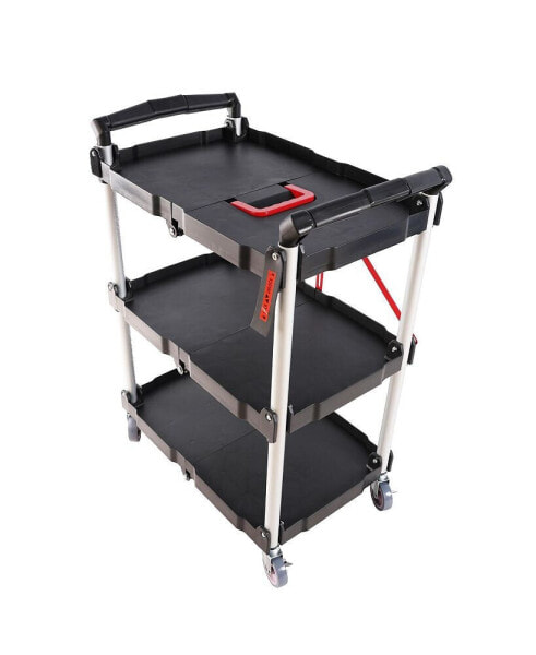 3-Tier Foldable Service Cart Portable, Effortless, and Versatile