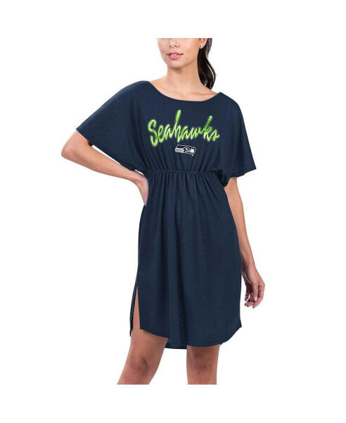 Пляжное платье G-III 4Her by Carl Banks женское синее Seattle Seahawks Versus Swim Cover-Up
