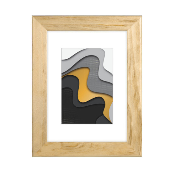 Hama Vigo - Wood - Yellow - Single picture frame - Matte - Wall - 13 x 18 cm