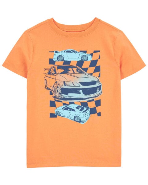 Kid Race Car Graphic Tee L