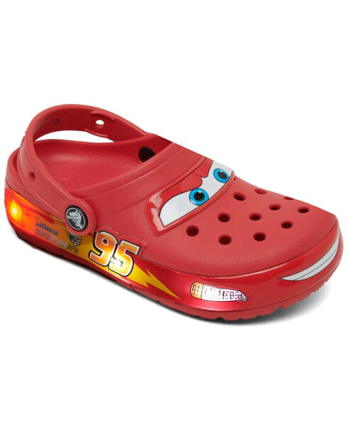 Little Kids Light-Up Disney and Pixar Cars' Lightning McQueen Classic Clogs from Finish Line