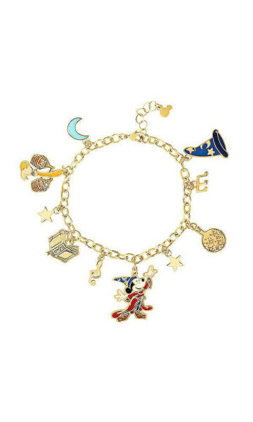 Womens Mickey Mouse Fantasia Charm Bracelet - 7 + 1''