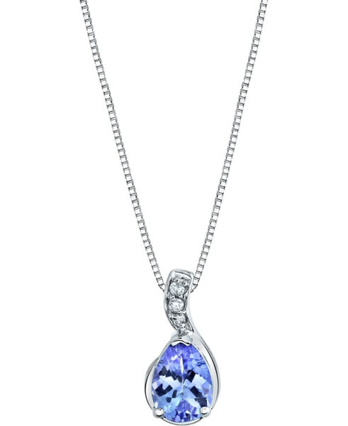 Tanzanite (3/4 ct. t.w.) & Diamond Accent 18" Pendant Necklace in 14k White Gold