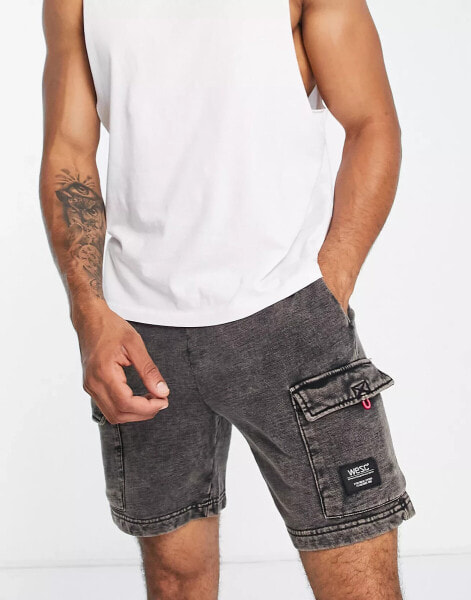 WESC cargo shorts in grey