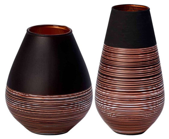 Vase-Set Soliflor Manufacture Swirl 2tlg