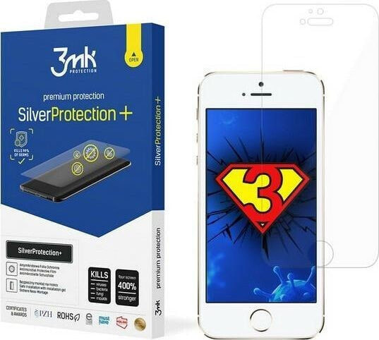 3MK 3MK Silver Protect+ iPhone 5/5S/SE Folia Antymikrobowa montowana na mokro