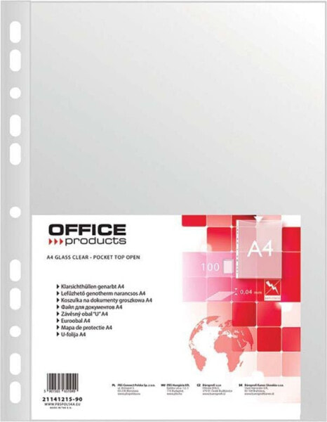 Файлы гороховые A4 40mic. 100шт. (21141215-90) Office Products