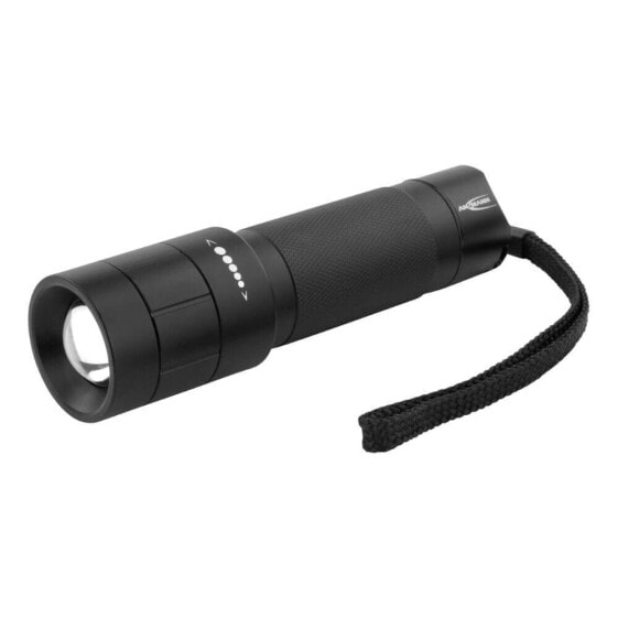 Ansmann M250F, Hand flashlight, Black, Buttons,Rotary, 1 m, IP54, 1 lamp(s)