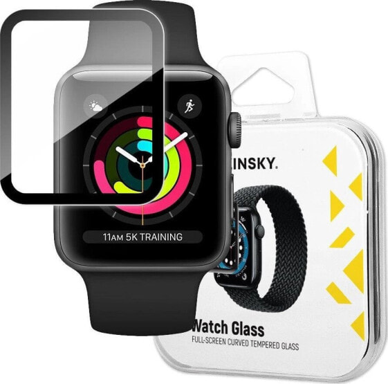 Wozinsky Wozinsky Watch Glass hybrydowe szkło do Apple Watch 3 38mm / Watch 2 38mm / Watch 1 38mm czarny