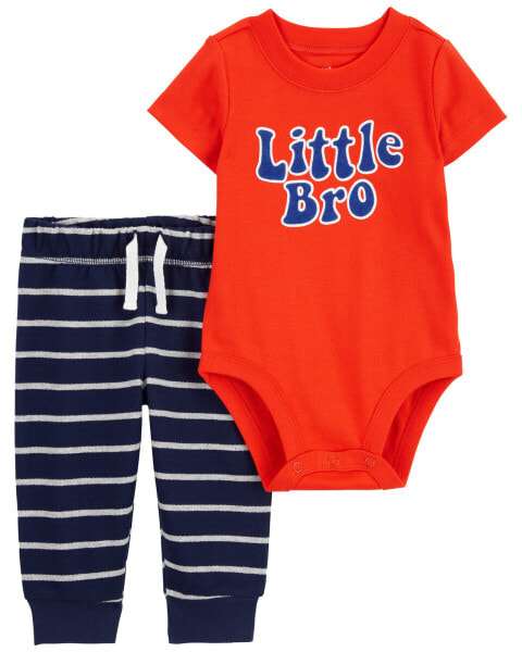 Baby 2-Piece Little Bro Bodysuit Pant Set 9M