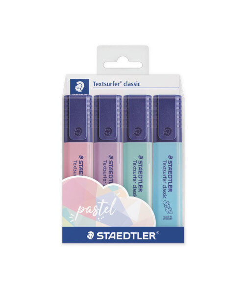 STAEDTLER 364 C, 4 pc(s), Light Blue, Mint, Pink, Violet, Polypropylene (PP), 1 mm, 5 mm, Water-based ink