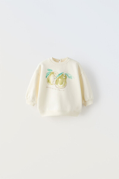 Sweatshirt with faux pearls