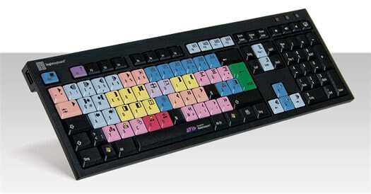 Logickeyboard Avid Media Composer - Full-size (100%) - Wired - USB - QWERTZ - Multicolour