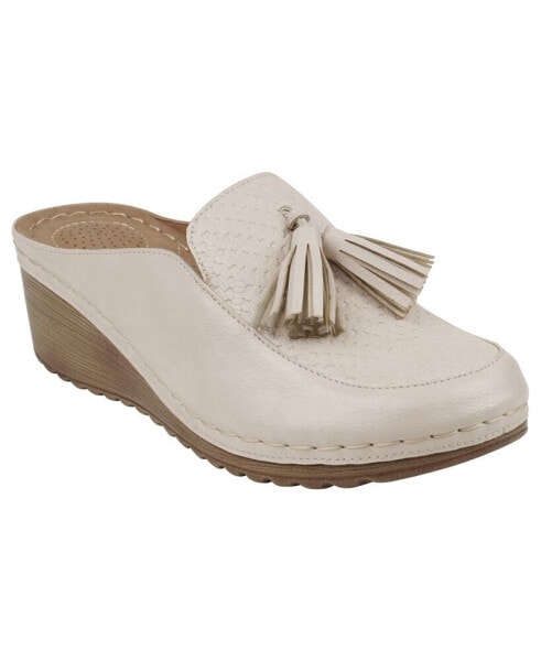 Women's Dacey Slip-On Tassel Wedge Mules