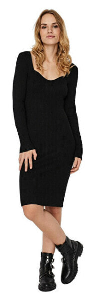 Women´s dress VMWILLOW Slim Fit LS SWEETHEART DRESS GA NOOS 10250951 Black