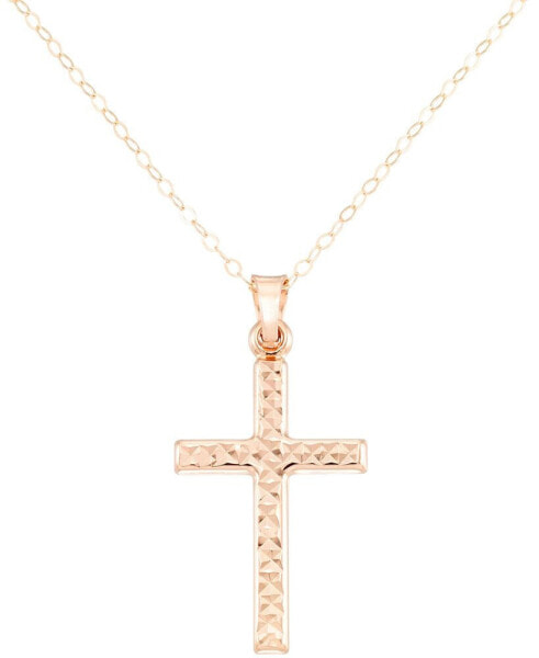 Macy's textured Cross 18" Pendant Necklace
