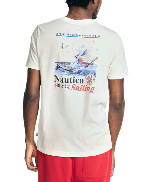 Men's Short-Sleeve Yacht Racing Graphic T-Shirt