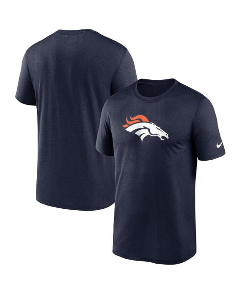 Men's Navy Denver Broncos Legend Logo Performance T-shirt