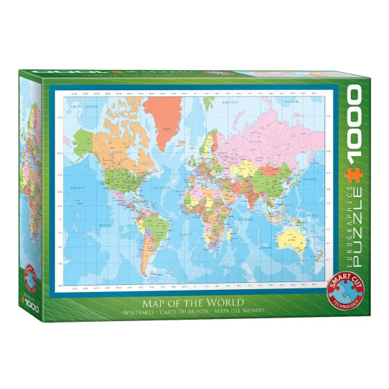 Пазл Карта Мира Weltkarte 1000 элементов EUROGRAPHICS
