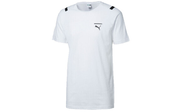 Puma 设计经典短袖T恤 男款 白色 / Футболка Puma T Trendy_Clothing 576392-02