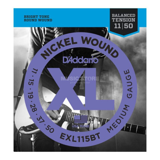 D'Addario E-Guit.Strings EXL115BT 11-50 Nickel Wound Balanced Tension