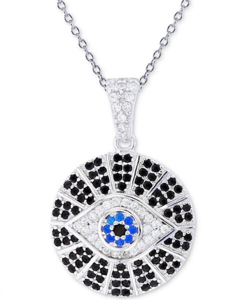 Macy's cubic Zirconia Evil Eye 18" Pendant Necklace in Sterling Silver