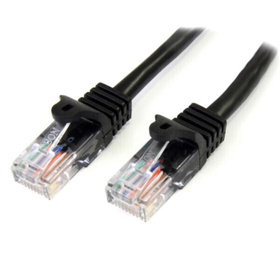 StarTech.com Cat5e Patch Cable with Snagless RJ45 Connectors - 3m - Black - 3 m - Cat5e - U/UTP (UTP) - RJ-45 - RJ-45