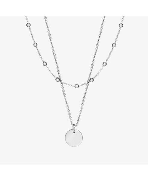 Coin Necklace Set - Willow Silver