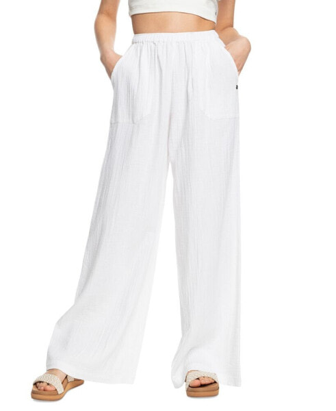 Juniors' What A Vibe Cotton Beach Pants