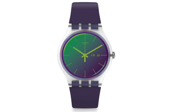 Часы наручные Swatch SUOK712 пурпурные в стиле Свотч