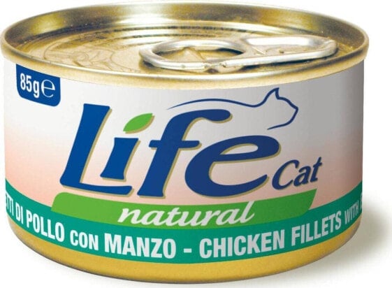 Life Pet Care LIFE CAT pusz.85g CHICKEN + BEEF FILLETS /24