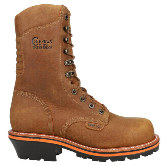 Chippewa Thunderstruck Logger Nano 10 Inch Waterproof Composite Toe Work Mens S