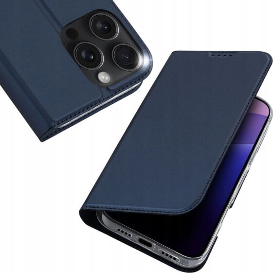 Dux Ducis Etui Dux Ducis Skin Pro na iPhone 16 Pro Max z klapką i miejscem na kartę - niebieskie