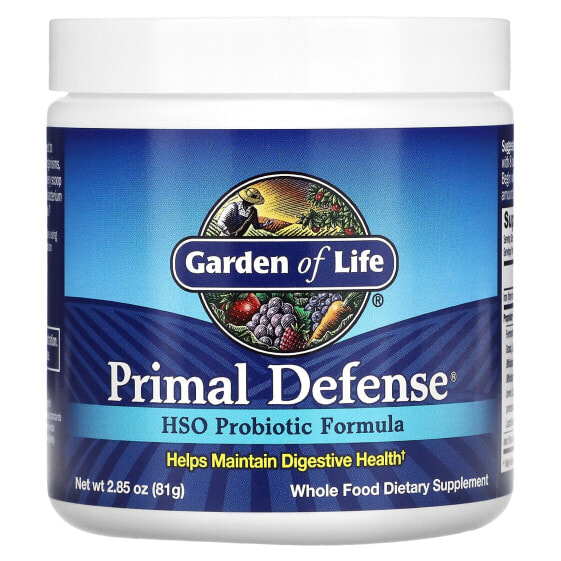 Garden of Life, Primal Defense, порошок, формула с пробиотиком HSO, 81 г (2,85 унции)