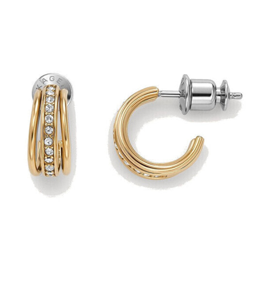 Modern gold-plated hoop earrings Kariana SKJ1610710