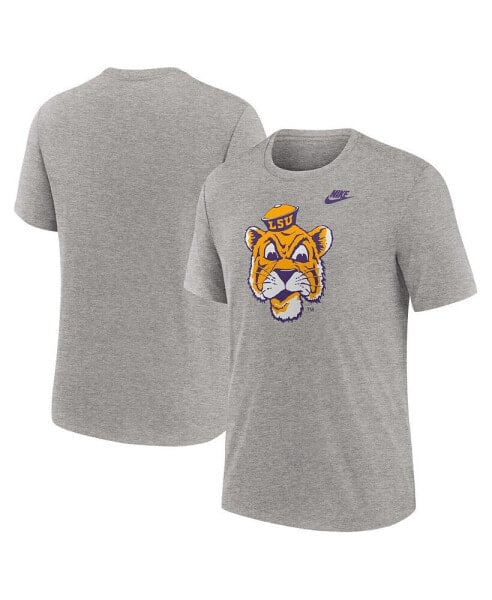 Men's Heather Gray LSU Tigers Blitz Evergreen Legacy Primary Tri-Blend T-Shirt