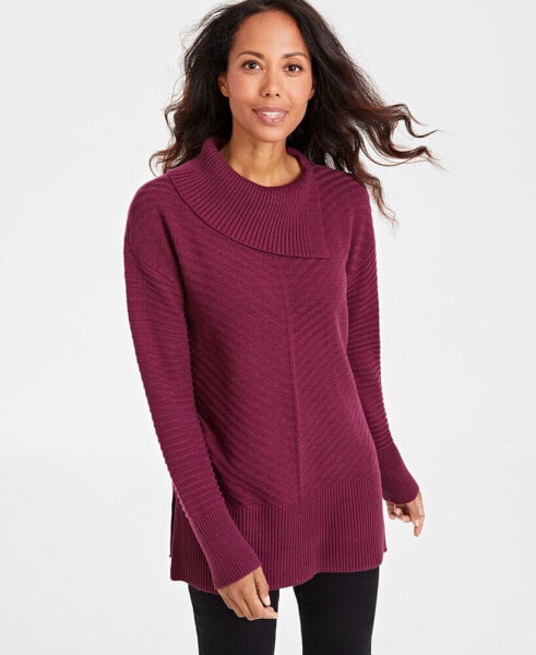 Women's Envelope-Neck Tunic Sweater, Created for Macy's