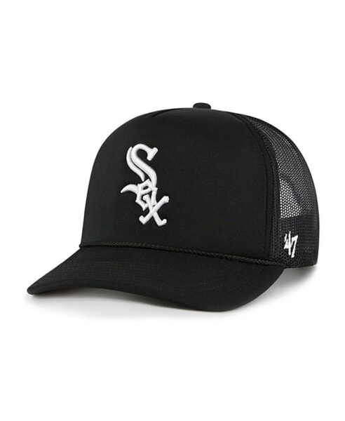 Men's Black Chicago White Sox Foamo Trucker Snapback Hat